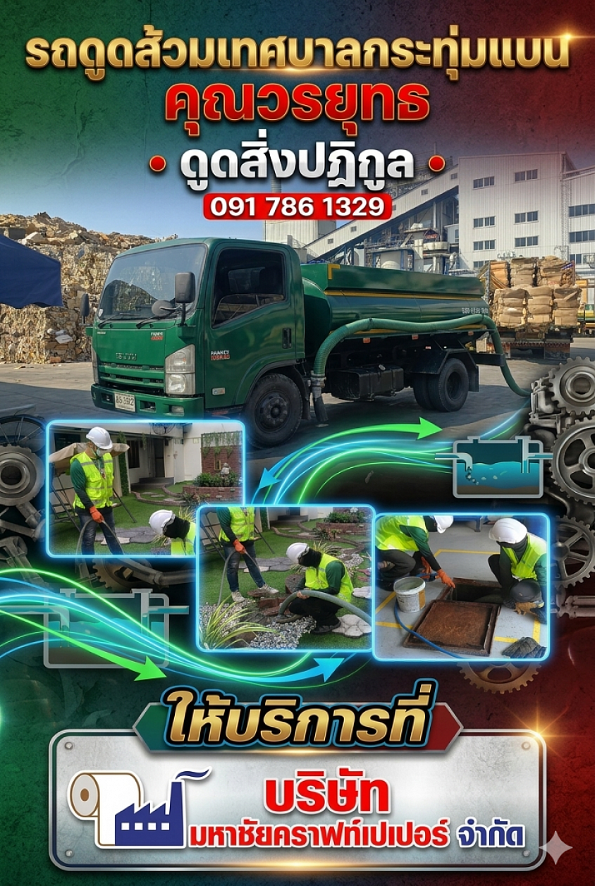 รถดูดส้วมเทศบาลกระทุ่มแบน